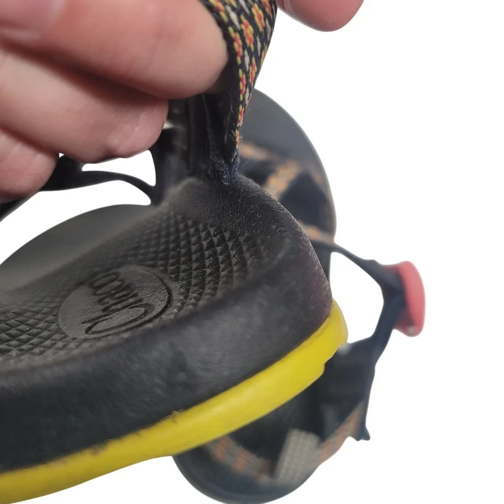 Chaco Kids Sandals Sport Adjustable Straps Orange Black Yellow‎ Size Unknown